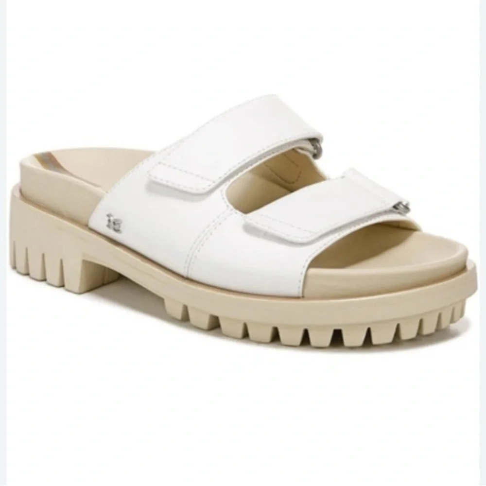 Sam Edelman Eliana Lug platform chunky slides platform white size 9 1/2 white